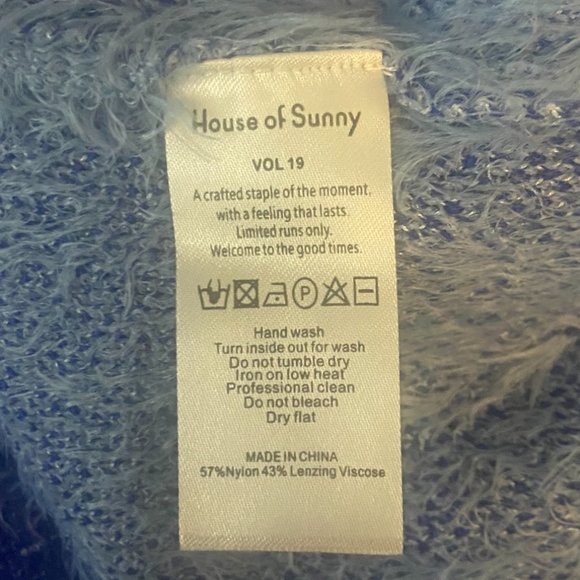 HOUSE OF SUNNY (Size S) Blue Spice Hockney Mini Tube Dress/Bodycon Pencil Skirt - Picture 6 of 6